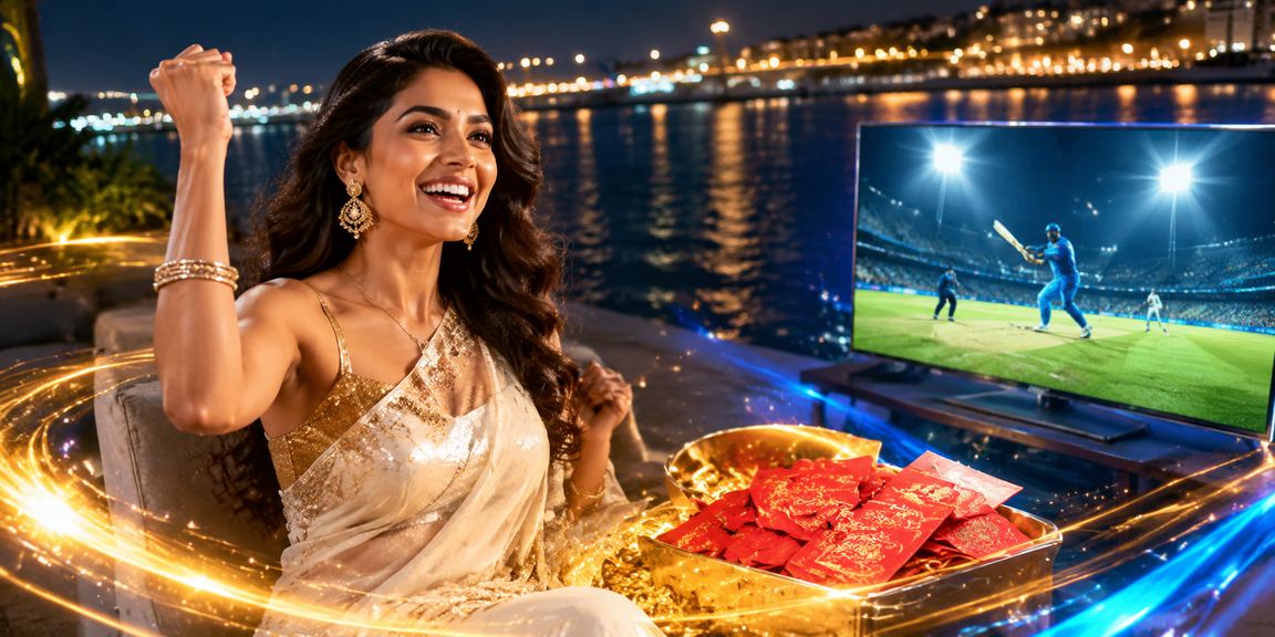 Payment and red envelope bonus scene at Ahmedabad riverfront
