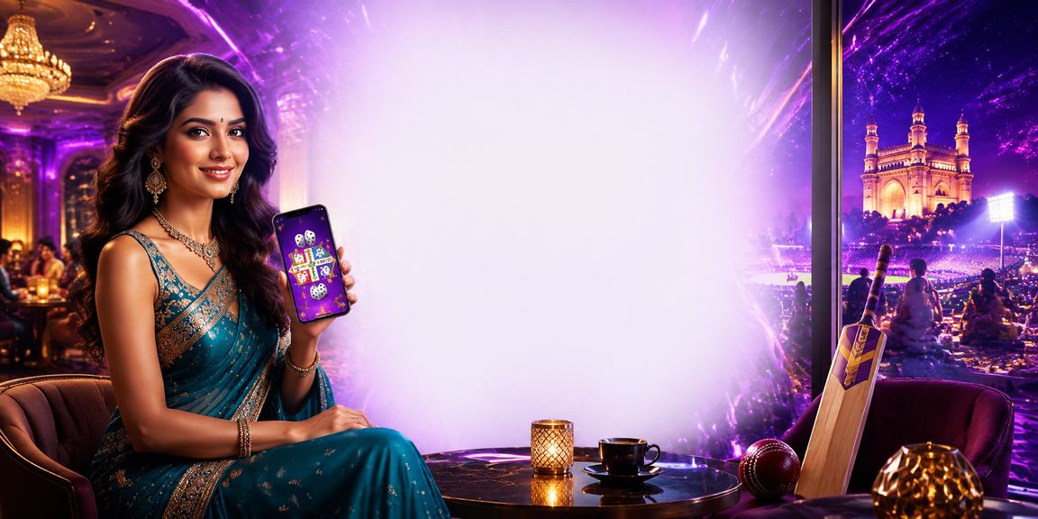 Indian woman placing cricket bet on mobile device